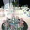 Wedding decoration rectangle round table centerpiece mirror 12 pcs per set