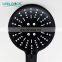 Leelongs Hot-Sale Black Rainfall Rainwater Shower Head ABS Top Shower Head