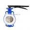 Bundor PN16 150 LB Ss304 Disc Ptfe Seat Semi PTFE-lined Butterfly Valve