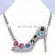 Enamel High Heel Shoe Rhinestone Pendant Necklace