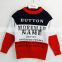 Boy's letters jacquard knit Pullover knitting pattern pullover sweater
