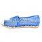 blue sport shoes women summer mesh shoes with linen trim