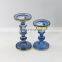 K&B high quality blue glass modern fashion antique geometric candle holder candleholder