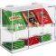 Clear Acrylic Stackable Tea Bag Organizer Rack Plastic Tea Bag Holder Storage for Home, Office