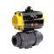 Acid Chemical Resistant PVC Plastic Double Union Ball Valve with Pneumatic Actuator