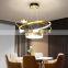 Luxury Minimalist Restaurant Living Room Decoration Pendant Light LED Ring Chandelier Pendant Light For Home and Hotel
