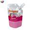 Custom printing spout pouch aluminum foil empty ink print plastic bag