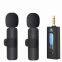 Mini Portable Condenser Phone Wireless Lavalier Microphone Professional Lapel Noise Cancelling Mics for Camera Smartphone