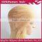 2015 Qingdao new high quality human hair lace wigs blonde