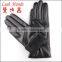 2016 new style fashion lady genuine leather and fabric touchscreen leather gloves