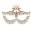 The New Jewelry Fashion High-Grade Small Mask Set Auger Brooch Brooches Clothes Pin
