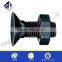 Main product plow bolt Grade 10.9 black finished plow bolt Flat head countersunk bolt