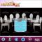 Glass top dining table and chairs set/special wedding table and chair for home and hotel