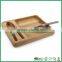 Bamboo nut serving tray with nut cracker