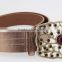 2015 Vintage Style women's fashion PU brand belt with Pierced buckle in chinese factory