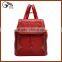 Genuine leather lady backpack for export