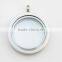 Wholesale fashion 316L stainless steel white enamel glass screw floating charms locket