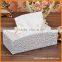 Shenzhen factory high-end customized PU leather tissue boxes paper pumping pumping cassette tray with a European family cars Yin