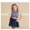 Summer dresses strips design kid cotton girls dresses small children skirt girl casual dress