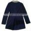 Chinese new fashion design OEM custom factory supply wholesale dark blue winter warm women coat for ladies