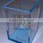 Big discount blue color square acrylic hollow display box