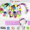 Teether necklaces bracelet Food Grade Teething beads Baby import silicone beads teething necklace