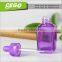 15ml childproof screw cap square olive oil glass dropper bottles