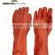 PVC-coated Anti-acid and Chemical 35cm Lining Cotton Safety Gloves