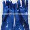 double coated blue pvc coated gloves
