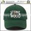 Fashion headwear embroidery logo green curved brim cotton trucker cap