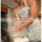 Unisex washed denim chef kitchen apron with pockets for sale