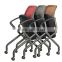Colorful mesh conference folding chair with wheels and soft pad (FOH-E109)                        
                                                                                Supplier's Choice