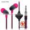 Wallytech Flat cable in-ear Earphone For mobile phone