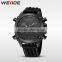 WEIDE watch men 2016 analog japanese movement silicone strap watch import china goods