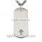 Customized laser engraved stainless steel dog tag pendant
