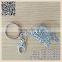 Blue Diamond Rhinestone Key Ring Fish Keychain