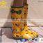 high quality rubber orange rain boot for girls