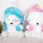 lovely cartoon animal style kids' festival or birthday gift mashmaro plush toy doll with pink and light blue hat