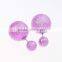 200pairs New arrival candy color earrings fashion double pearl earings jewelry pendientes trendy stud earrings E070314