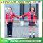 Custom Beautiful Primary School Uniform Fashion Kids Red Blazer Grid Skirt and Pant School Uniform
