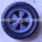 6x1.5 plastic rims and solid rubber wheels with diamond pattern