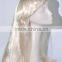 Halloween Long White Straight Wig Synthetic Costume Wig N285