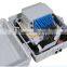 FTTH 16 cores IP65 2pc1*8 drawer PLC or 1pc 1*16 drawer wall mounting fiber box