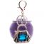 2016 New Rabbit Fluffy Ball Keychain 8CM Bag Rhinestone Cute Fur Ball Key Chain For Car Key Ring Car Ornaments Bag Pendant