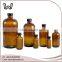 4oz 120ml Clear Boston Round glass Bottle with Black Cap