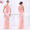 kt1121 new arrive fashion applique beaded tulle party long dress