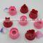 Red plastic small size cookie cutter pastry plunger cutter