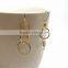 304 stainless steel gold ring shaped earrings ring type earrings