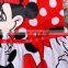 New Baby Casual Girls Cartoon Mouse Pattern Dots Dress High Short Sleeve Cotton Dresses Red Round Neck Dancing Costumes For Kids