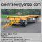 20ft container flat top trailer with deck over wheels